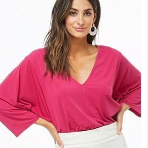 Fuschia/hot pink body suit